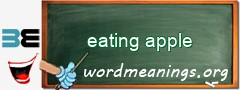 WordMeaning blackboard for eating apple